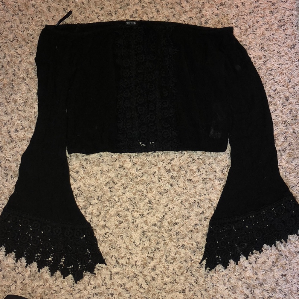 Off the shoulder crop top